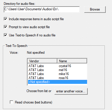 ACASI Build Options: Audio