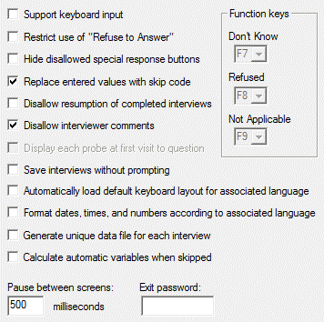 ACASI Build Options: Operations