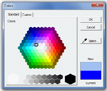 CAPI Standard Color Palette options box