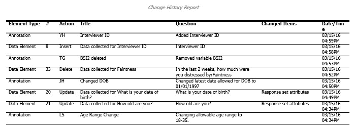 Change History File Sample Image