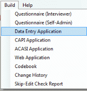 Design Studio Menu Build|Data Entry Application