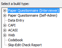 Module Build options types