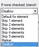 Check Each Options: If none checked drop down box