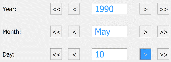 Example of Spin Controls