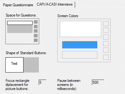 Product Default CAPI/A-CASI Interviews tab