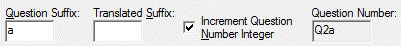 Increment Question Number Integer options