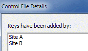 Control File Details box