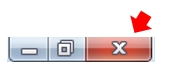 Windows close "x" option 