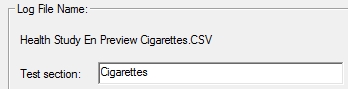 Preview Mode: Log File Name