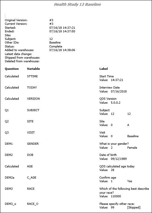 Sample Interview Summary Report