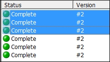 Warehouse status converted to single version