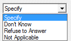 Text test tab options