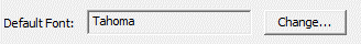 Local Warehouse Default Font and Change button