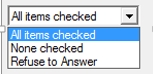 Check Each test tab options